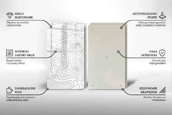 Főzőlap védő üveglap Absztrakt formák