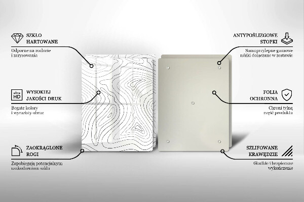 Főzőlap védő üveglap Absztrakt formák