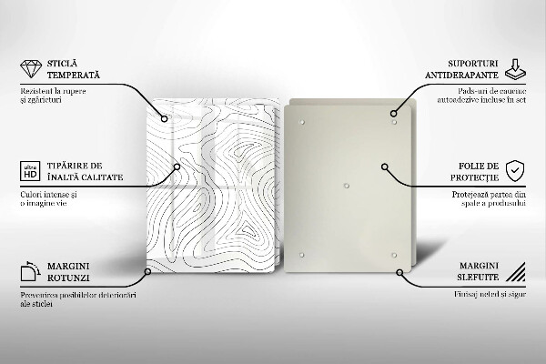 Főzőlap védő üveglap Absztrakt formák