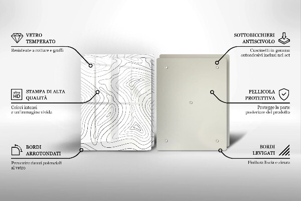 Főzőlap védő üveglap Absztrakt formák