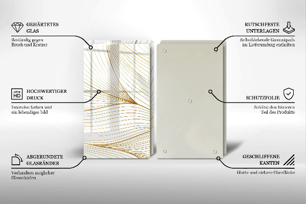 Főzőlap védő üveglap Modern vonalak minta