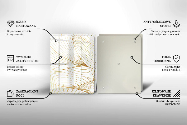 Főzőlap védő üveglap Modern vonalak minta