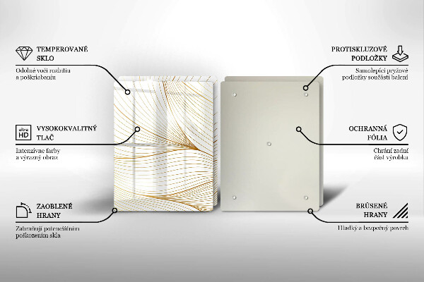 Főzőlap védő üveglap Modern vonalak minta