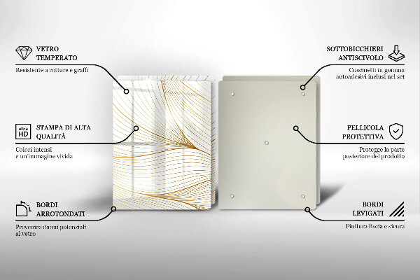 Főzőlap védő üveglap Modern vonalak minta