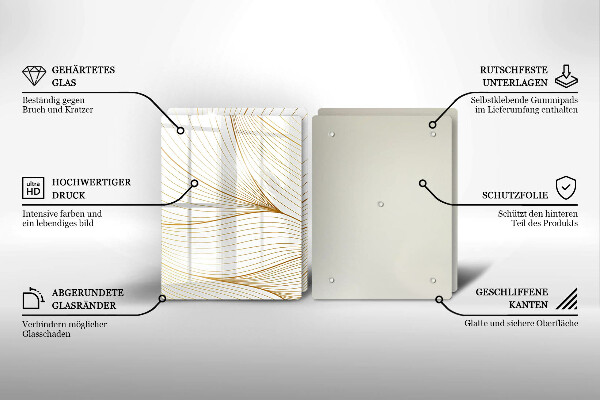 Főzőlap védő üveglap Modern vonalak minta