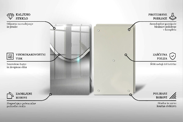 Főzőlap védő üveglap Fém absztrakció