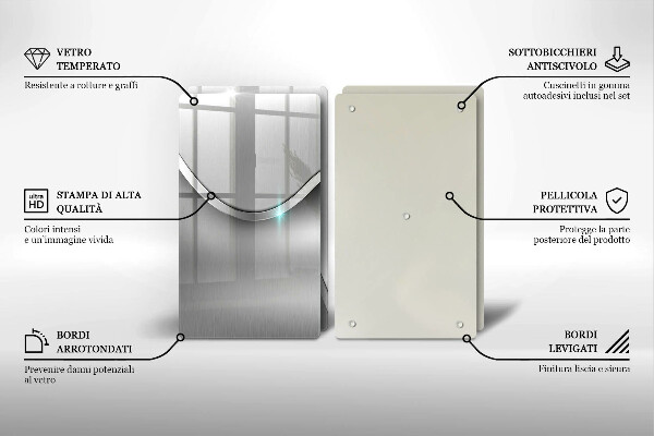 Főzőlap védő üveglap Fém absztrakció