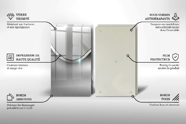 Főzőlap védő üveglap Fém absztrakció