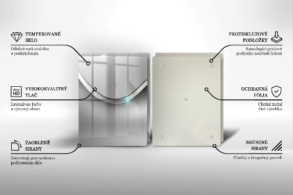 Főzőlap védő üveglap Fém absztrakció