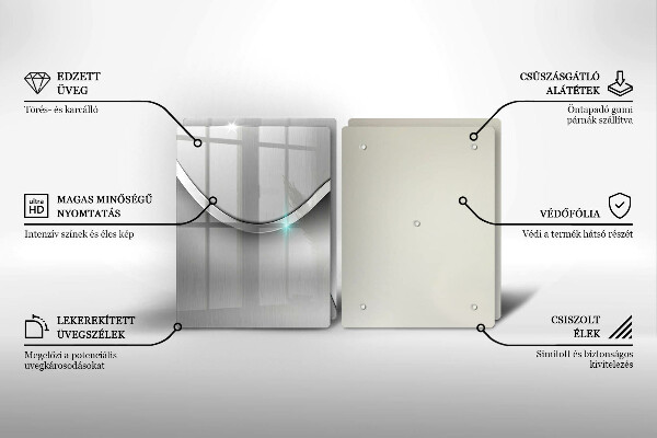 Főzőlap védő üveglap Fém absztrakció
