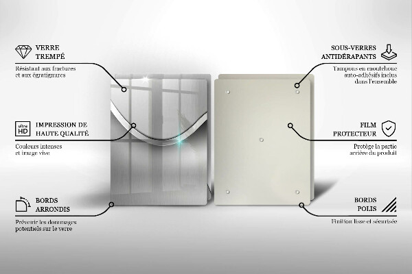 Főzőlap védő üveglap Fém absztrakció