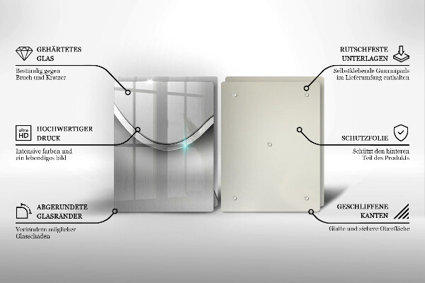 Főzőlap védő üveglap Fém absztrakció