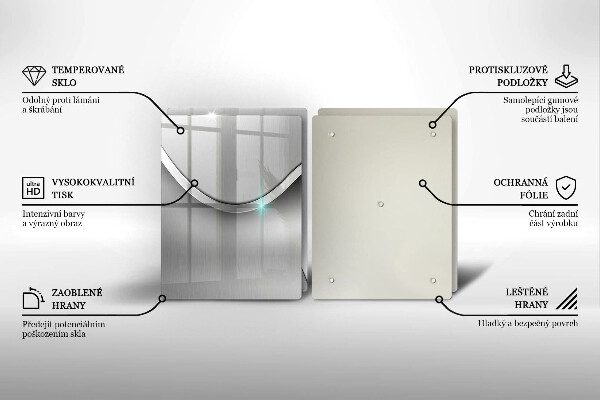 Főzőlap védő üveglap Fém absztrakció