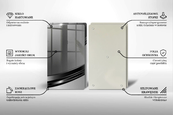 Főzőlap védő üveglap Fém absztrakció