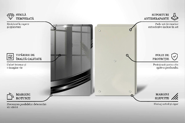 Főzőlap védő üveglap Fém absztrakció