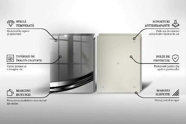 Főzőlap védő üveglap Fém absztrakció
