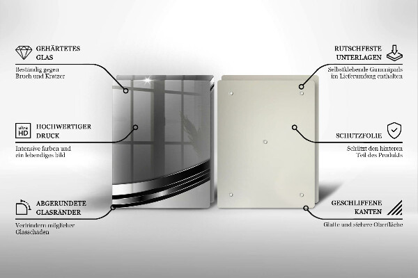 Főzőlap védő üveglap Fém absztrakció