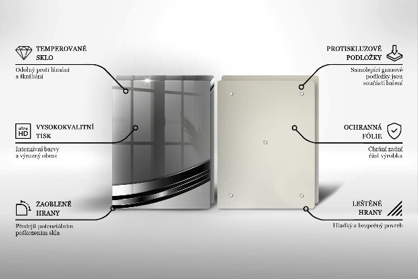 Főzőlap védő üveglap Fém absztrakció