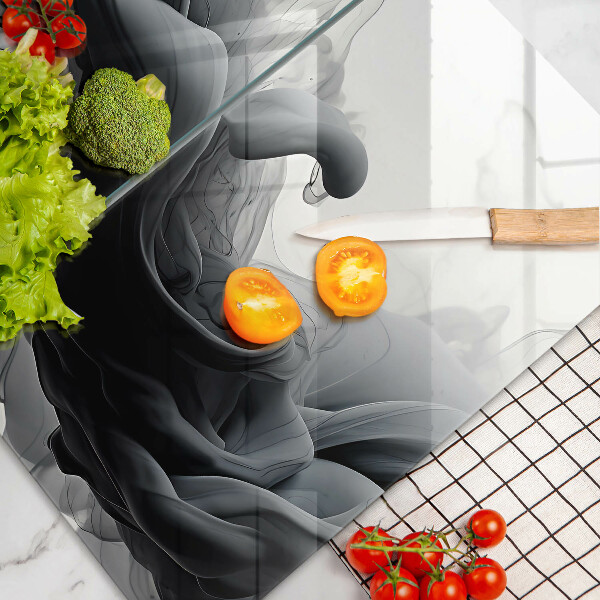 Főzőlap védő üveglap Fekete füst Absztrakció