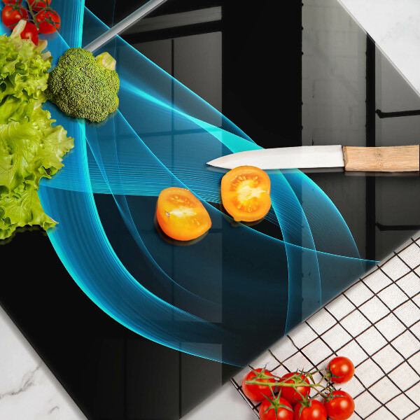 Főzőlap védő üveglap Kék absztrakció