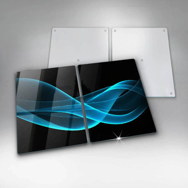 Főzőlap védő üveglap Kék absztrakció