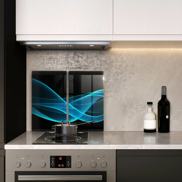 Főzőlap védő üveglap Kék absztrakció