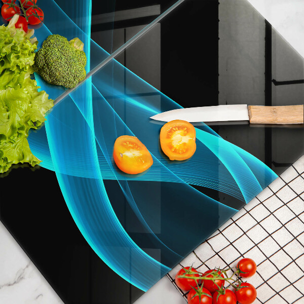 Főzőlap védő üveglap Kék absztrakció
