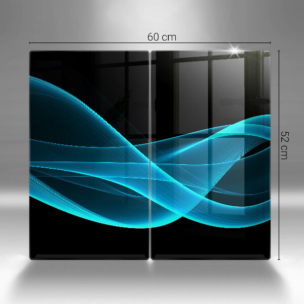 Főzőlap védő üveglap Kék absztrakció