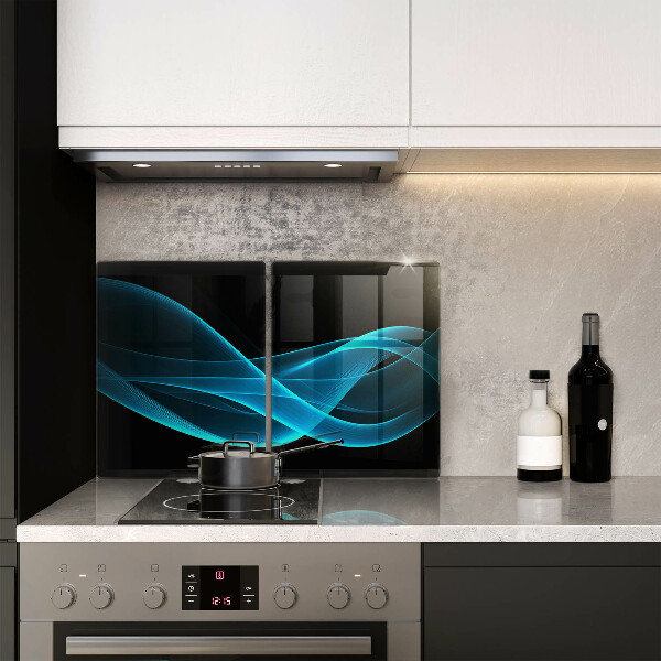 Főzőlap védő üveglap Kék absztrakció