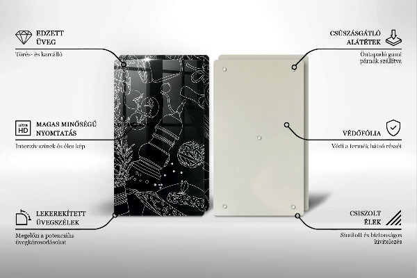 Főzőlap védő üveglap Konyhai kiegészítők