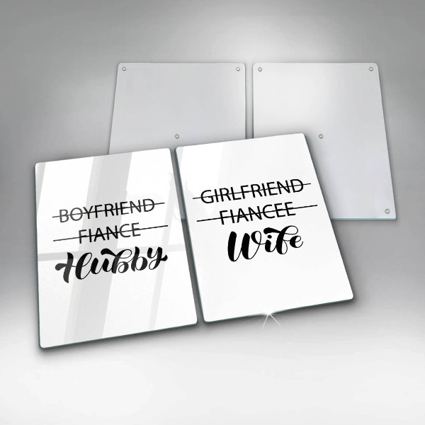 Főzőlap védő üveglap Felirat mondat minta