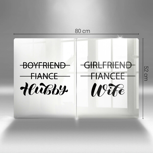 Főzőlap védő üveglap Felirat mondat minta