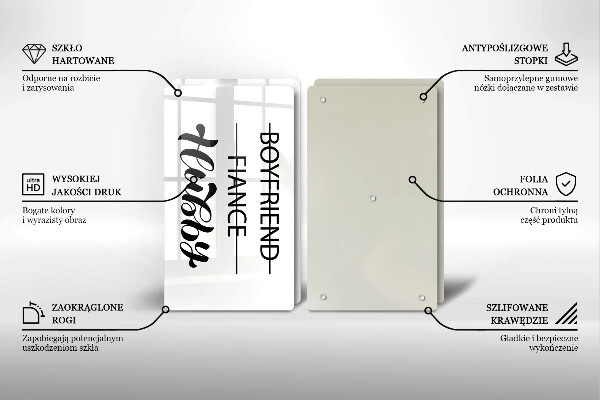 Főzőlap védő üveglap Felirat mondat minta