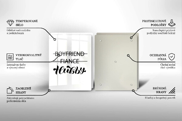 Főzőlap védő üveglap Felirat mondat minta