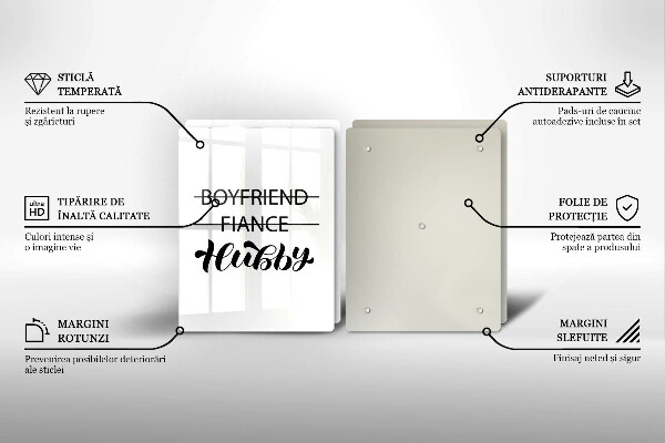 Főzőlap védő üveglap Felirat mondat minta