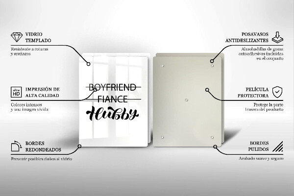 Főzőlap védő üveglap Felirat mondat minta