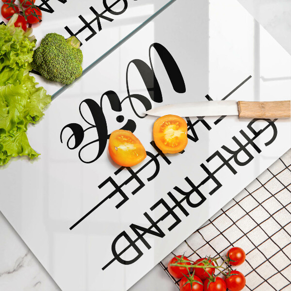 Főzőlap védő üveglap Felirat mondat minta