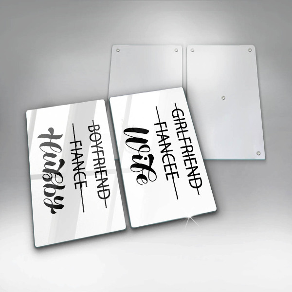 Főzőlap védő üveglap Felirat mondat minta