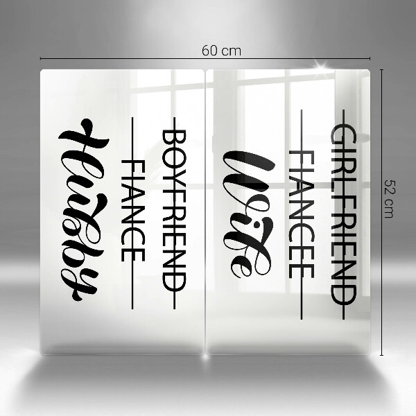 Főzőlap védő üveglap Felirat mondat minta