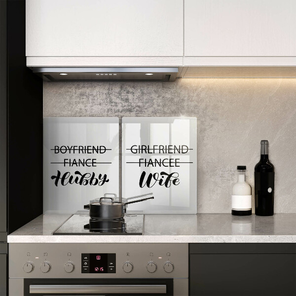 Főzőlap védő üveglap Felirat mondat minta