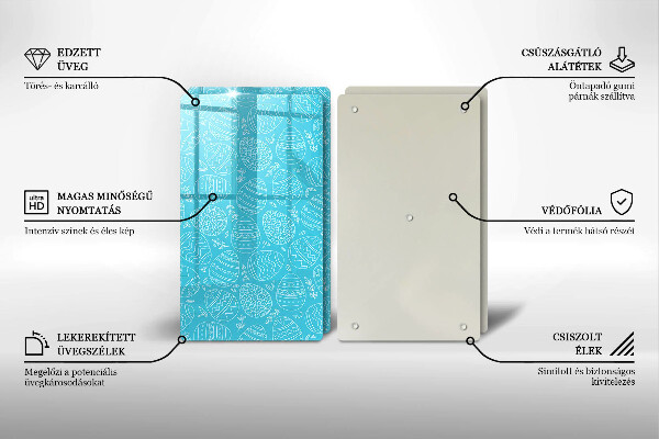 Főzőlap védő üveglap Húsvéti téma