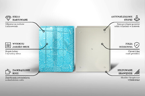 Főzőlap védő üveglap Húsvéti téma