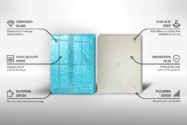 Főzőlap védő üveglap Húsvéti téma