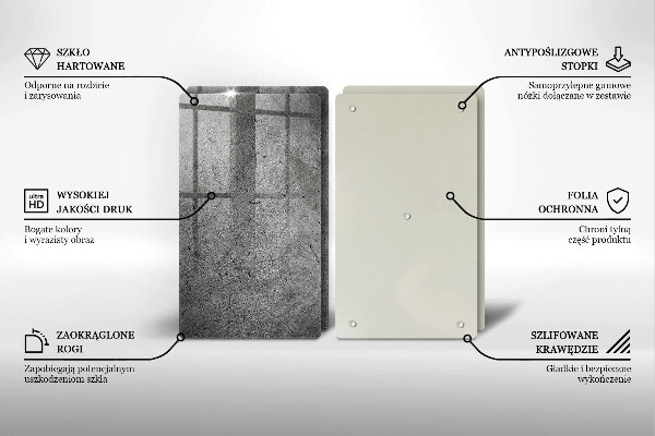 Főzőlap védő üveglap Beton kő textúra