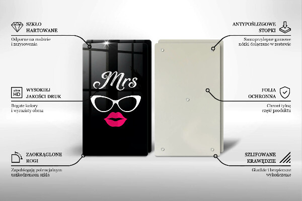 Főzőlap védő üveglap Mrs Mr