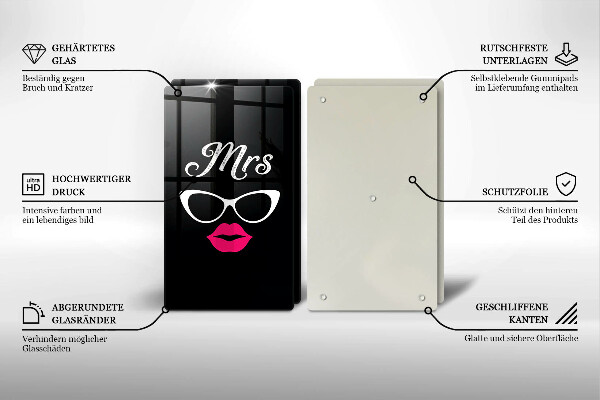 Főzőlap védő üveglap Mrs Mr
