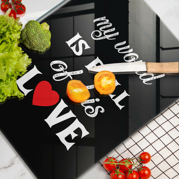 Főzőlap védő üveglap Felirat mondat