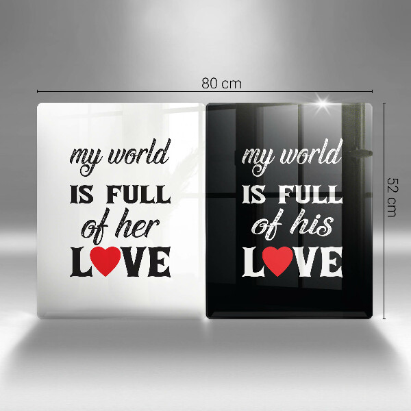 Főzőlap védő üveglap Felirat mondat