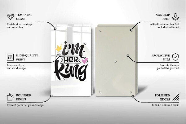 Főzőlap védő üveglap Felirat mondat