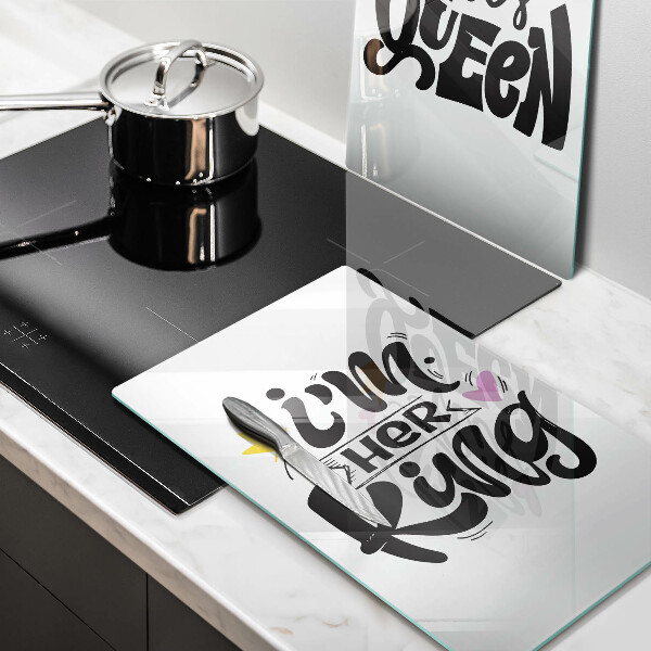 Főzőlap védő üveglap Felirat mondat